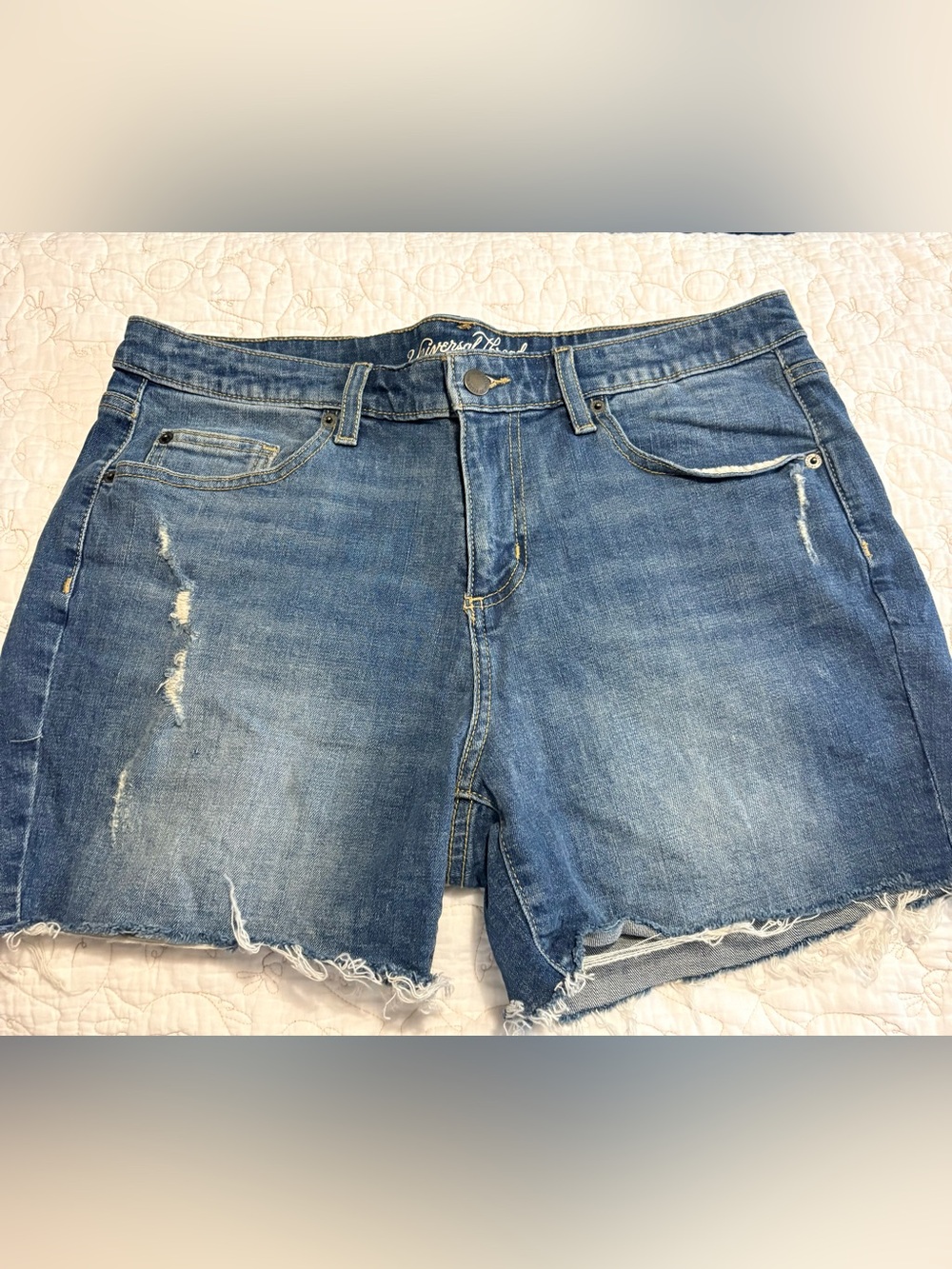Universal Thread Blue Distressed Women's Denim Shorts Size 12